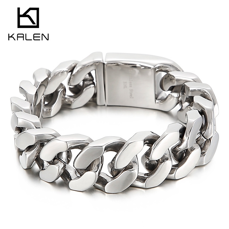 Ceramic Link Bracelet - KALEN 22cm Stainless Steel Link Chain