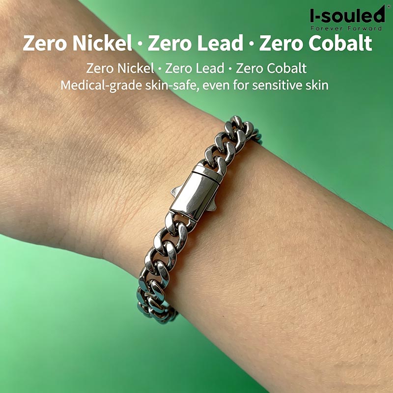 7mm Titanium Cuban Link Chain  - Ceramic Link Bracelet review and price