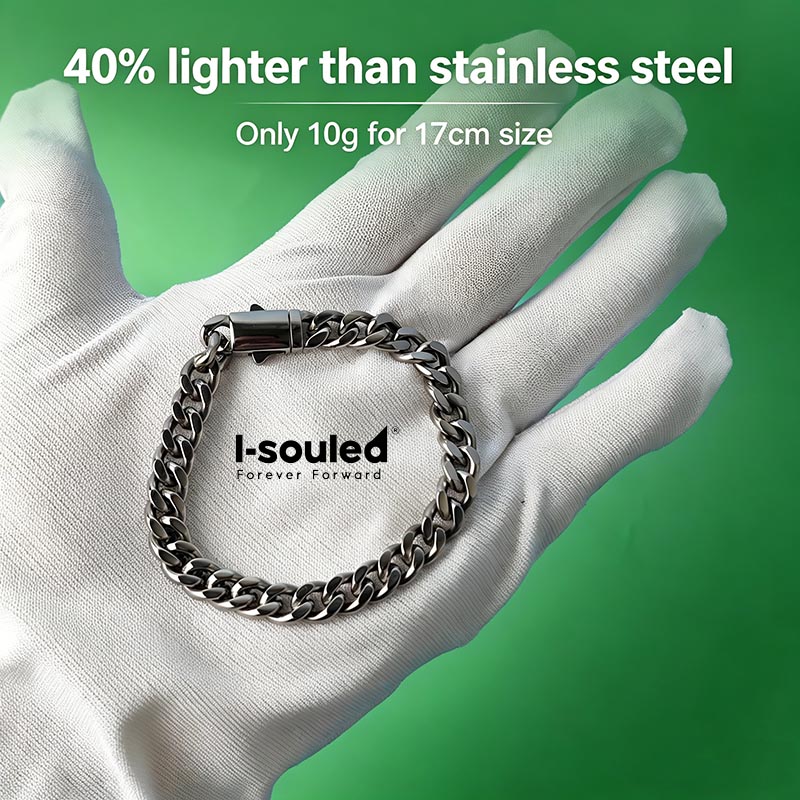 7mm Titanium Cuban Link Chain  - Ceramic Link Bracelet review and price