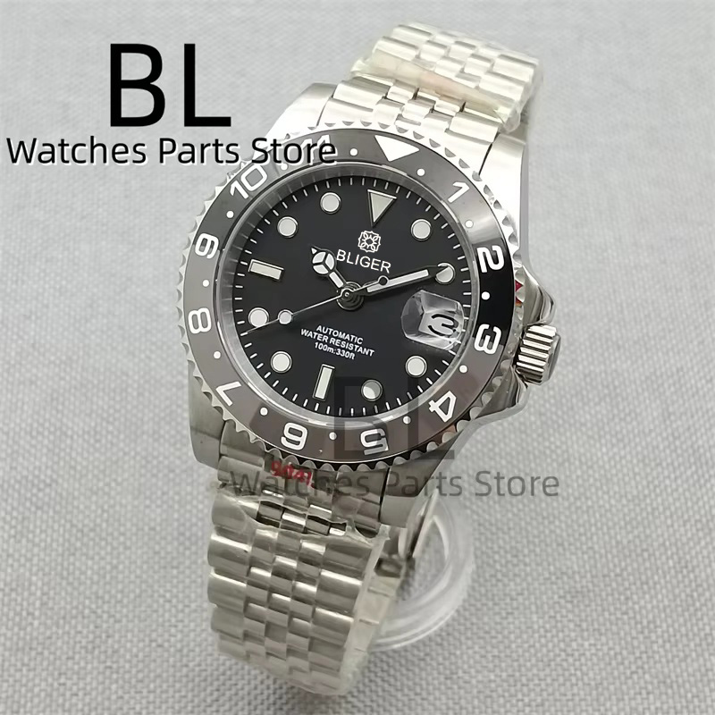 BLIGER 40mm Men's Watch NH35 A - Ceramic Link Bracelet review and price
