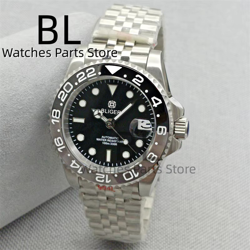BLIGER 40mm Men's Watch NH35 A - Ceramic Link Bracelet review and price