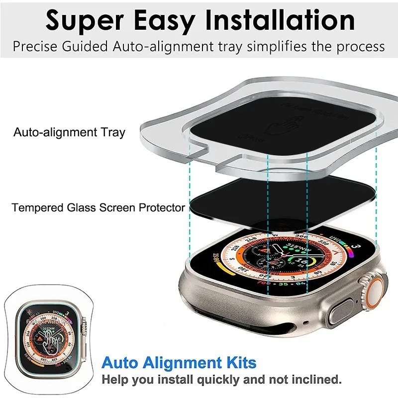 Tempered Glass for Apple Watch - Watch Face Protector review and price