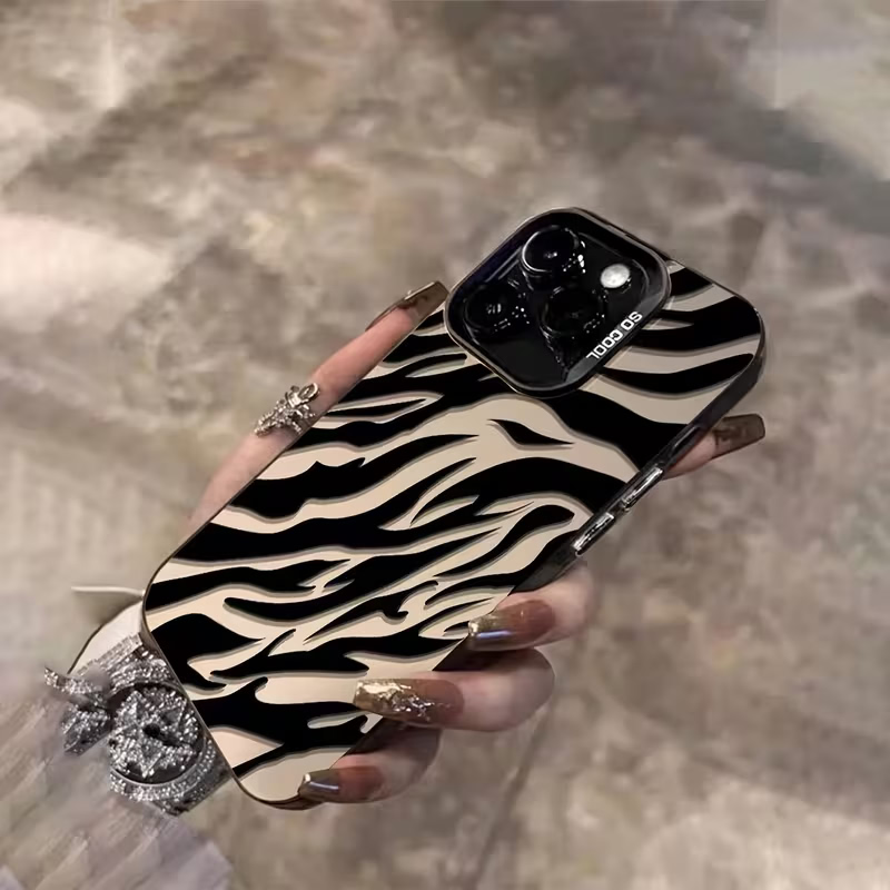 Zebra Pattern Black Advanced I - Apple Iphone 15 review and price