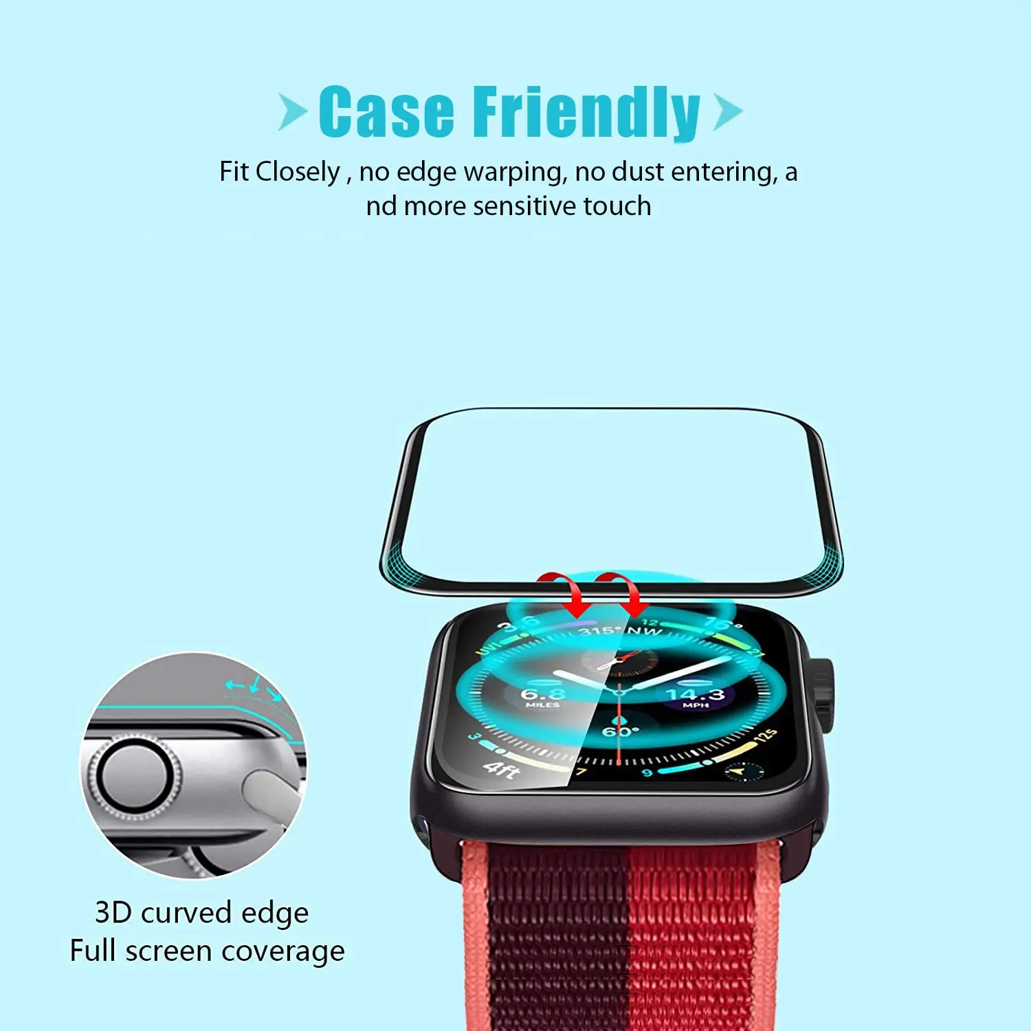 Screen Protector 3D Tempered F - Watch Face Protector review and price