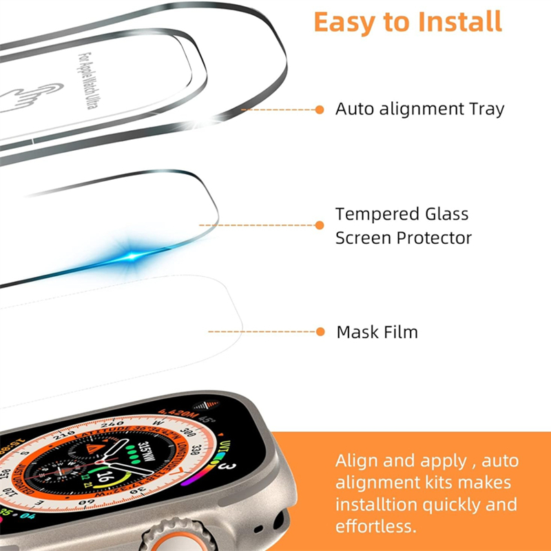 Tempered Glass For Apple Watch - Watch Face Protector review and price