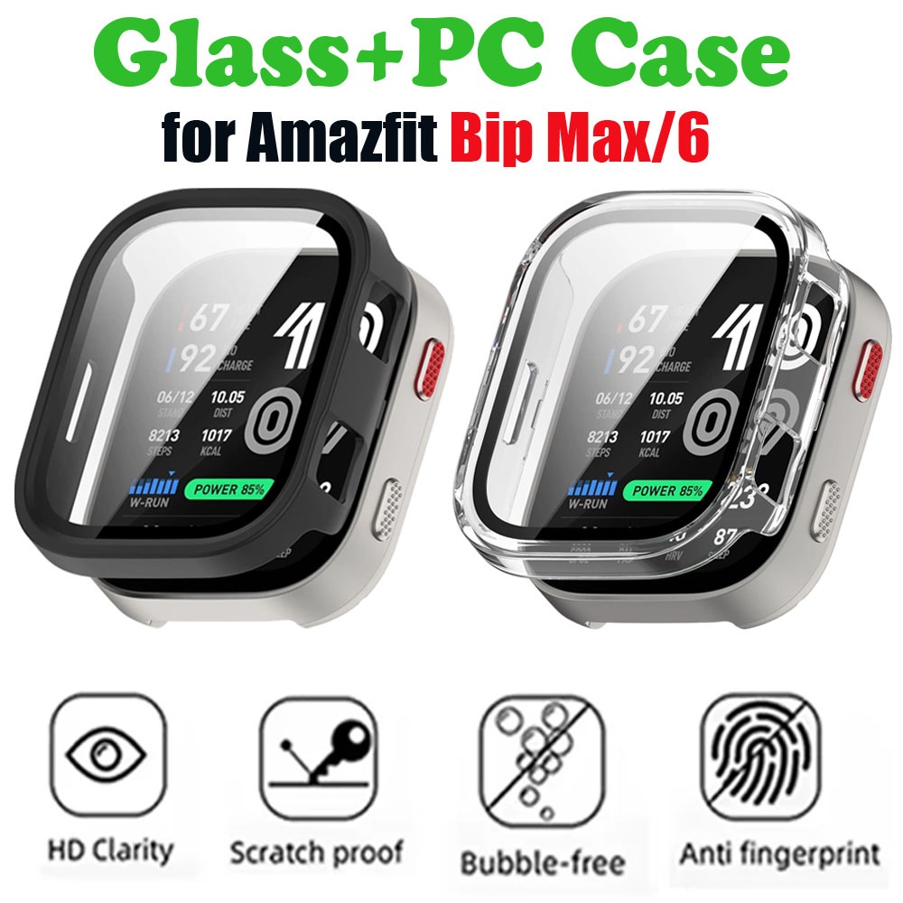 Glass+Case for Amazfit Bip Max - Amazfit Smartwatch Accessories review and price