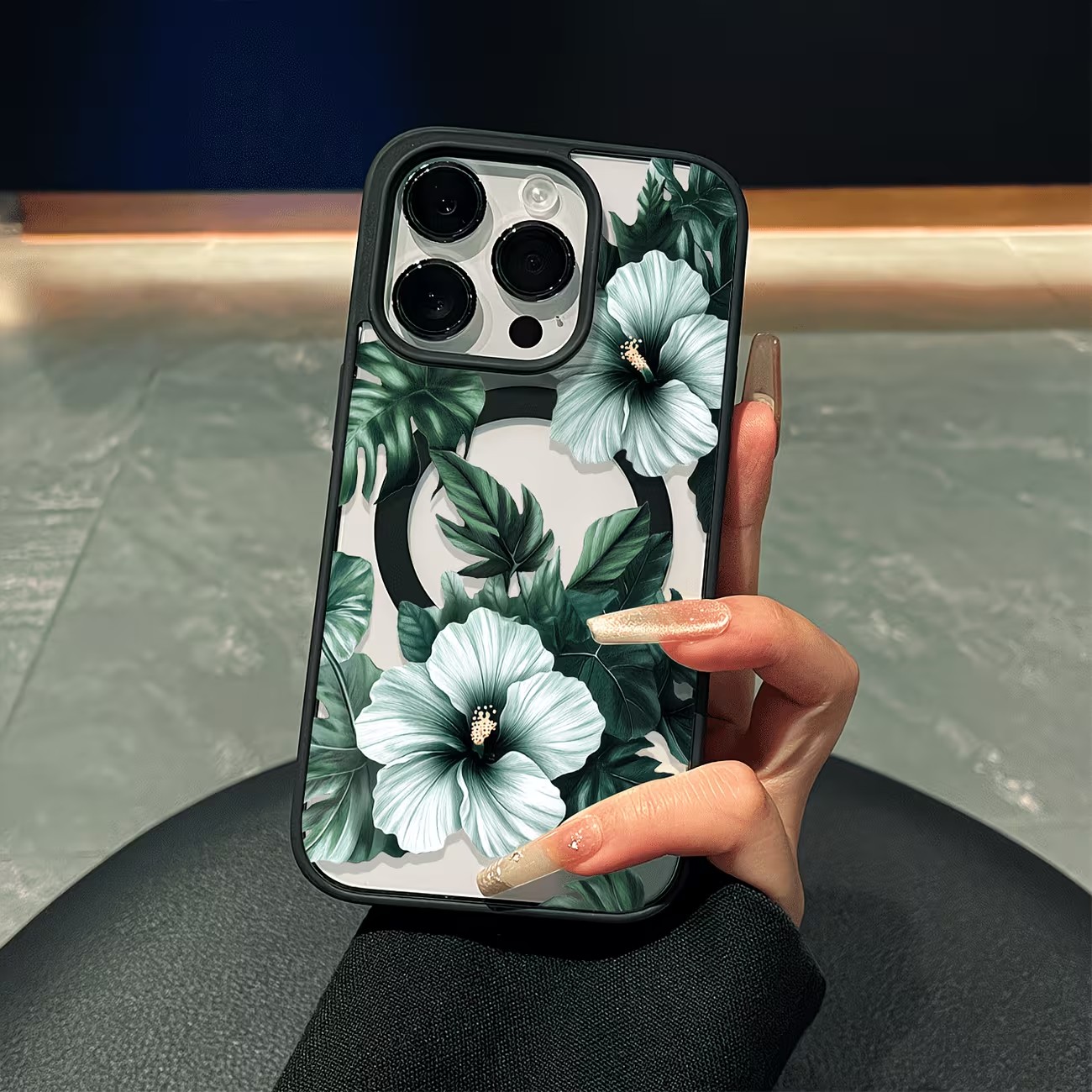 Green Floral Print Phone Case  - Apple Iphone 15 Pro Max review and price