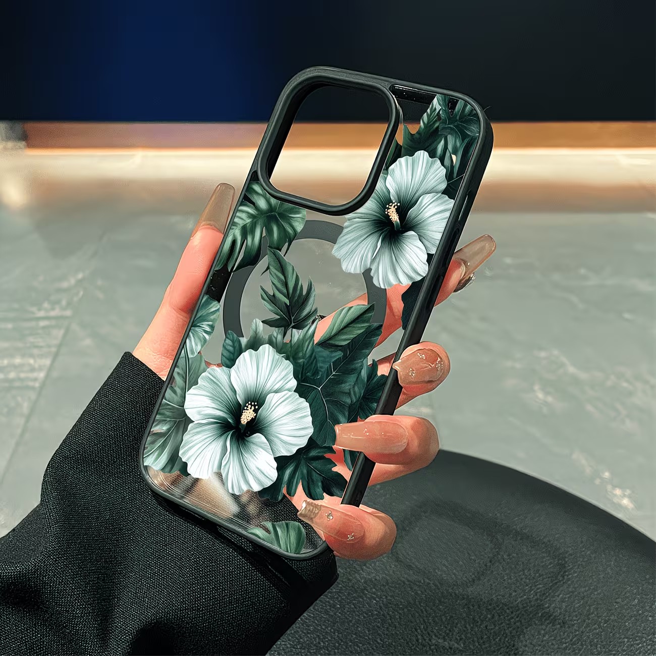 Green Floral Print Phone Case  - Apple Iphone 15 Pro Max review and price